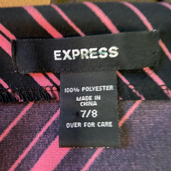 90’s Express Black & Pink Striped Dress - Picture 5 of 5